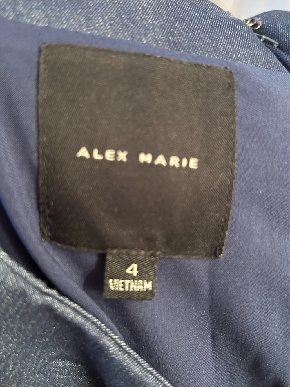 Alex Marie Classic Navy Faux Wrap Skirt Women's Size 4